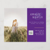 BUDGET FOTO WEDING INVITATION Paars Berry Flyer (Voorkant)