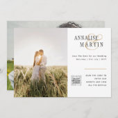 BUDGET FOTO WEDING QR CODE SAVE DATUM KAART (Voorkant / Achterkant)