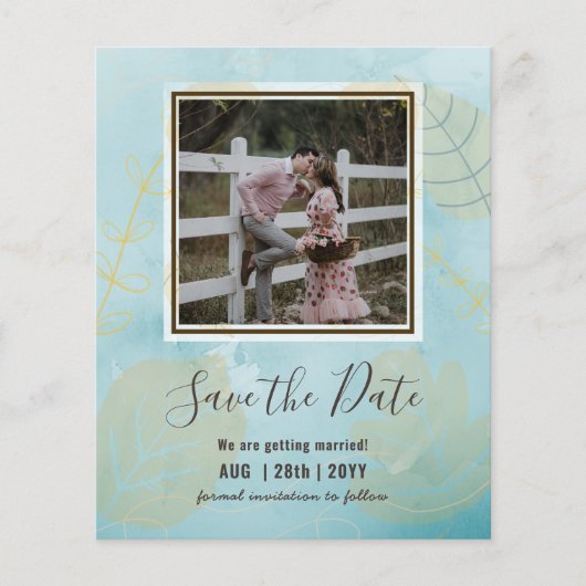 BUDGET FOTO WEDING SAVE DATES - Boho Abstract (Voorkant)