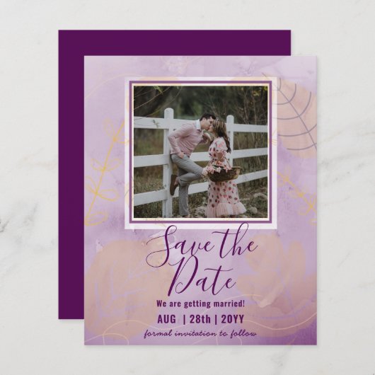 BUDGET FOTO WEDING SAVE DATES - Boho Abstract (Voorkant / Achterkant)