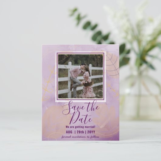 BUDGET FOTO WEDING SAVE DATES - Boho Abstract (Staand voorkant)