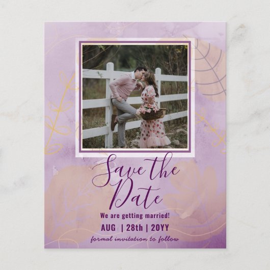 BUDGET FOTO WEDING SAVE DATES - Boho Abstract (Voorkant)
