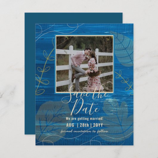 BUDGET FOTO WEDING SAVE DATES - Boho Abstract (Voorkant / Achterkant)