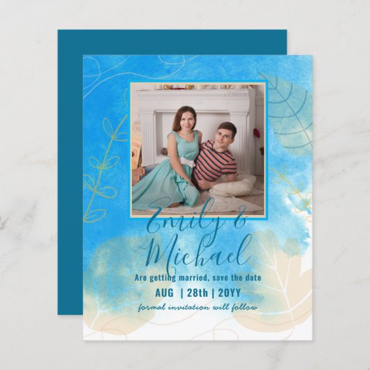 BUDGET FOTO WEDING SAVE DATES - Boho Abstract (Voorkant / Achterkant)