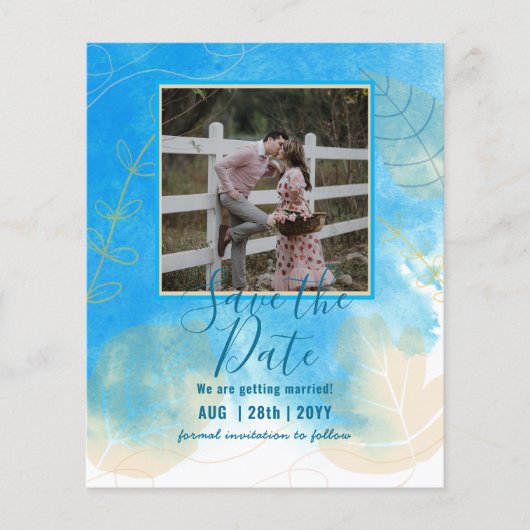 BUDGET FOTO WEDING SAVE DATES - Boho Abstract (Voorkant)