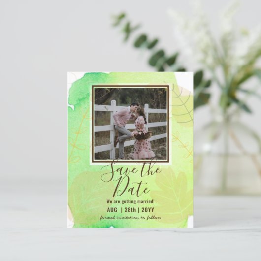 BUDGET FOTO WEDING SAVE DATES - Boho Abstract (Staand voorkant)