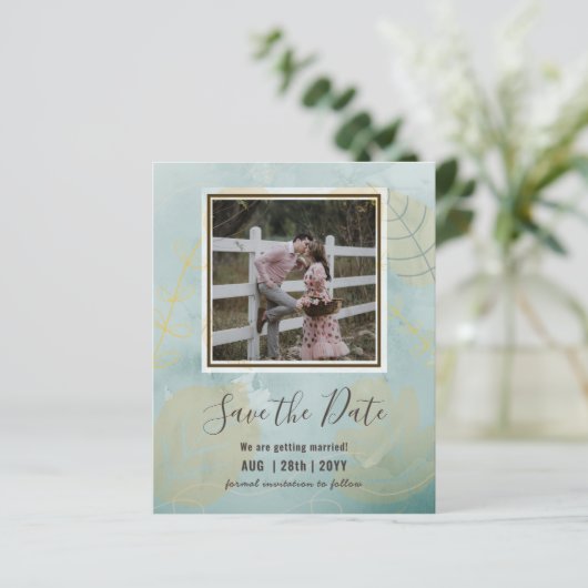 BUDGET FOTO WEDING SAVE DATES - Boho Abstract (Staand voorkant)