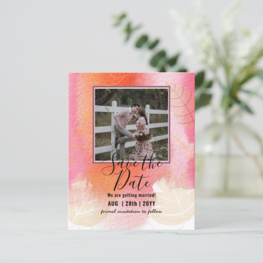 BUDGET FOTO WEDING SAVE DATES - Boho Abstract (Staand voorkant)