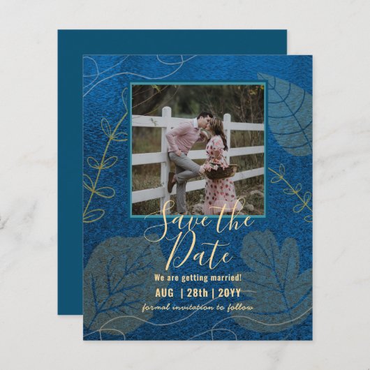 BUDGET FOTO WEDING SAVE DATES - Boho Abstract (Voorkant / Achterkant)