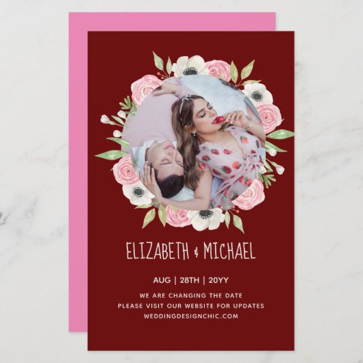 BUDGET FOTO WEDING WIJZIGING VAN DE DATUM (Voorkant / Achterkant)