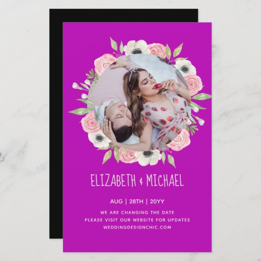 BUDGET FOTO WEDING WIJZIGING VAN DE DATUM (Voorkant / Achterkant)