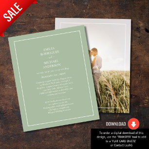 BUDGET Foto Weduwzwart-wit Sage Green Flyer