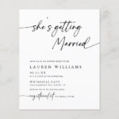 Budget foto Ze gaat trouwen Vrijgezellenfeest Flyer (Voorkant)