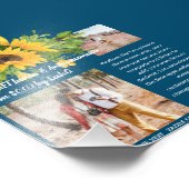 BUDGET Foto Zonnebloem Tekst Sjabloon Uitnodiginge Foto Afdruk (Hoek)