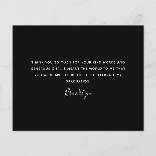 Budget Foto zwart Afstuderen - Hartelijk dank (Achterkant)