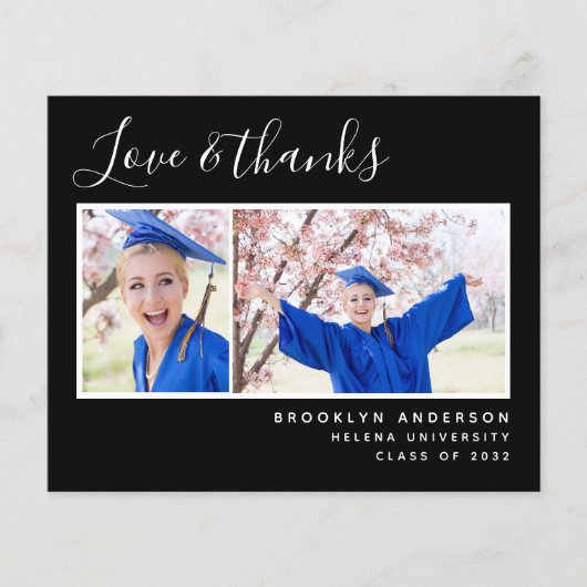 Budget Foto zwart Afstuderen - Hartelijk dank (Voorkant)