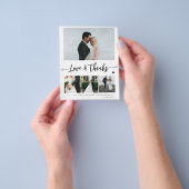 Budget foto zwart-wit bruiloft bedankt flyer (Hand)
