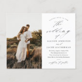 Budget foto Zwart-wit bruiloft uitnodiging (Voorkant)