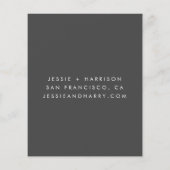 Budget Foto Zwarte Script Moderne Save The Date (Achterkant)