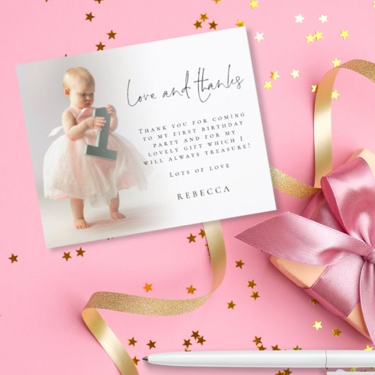 Budget Fotobedekking 1e verjaardag Dank u