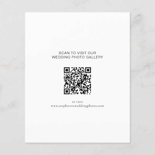 Budget Fotobedekking QR Code Weddenschap Bedankt (Achterkant)