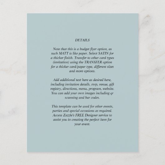 BUDGET Fotobedekking Zee Glass Sage Weddenschap Ui Flyer (Achterkant)