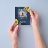 BUDGET Fotobesparingsdatum of Trouwkaart Zonnebloe Flyer (Hand)
