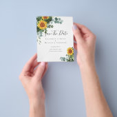 BUDGET Fotobewaardatum Rustic SUNFLOWERS Greenery Flyer (Hand)