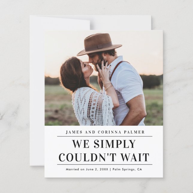 Budget Fotobruiloft Aankondiging (Voorkant)