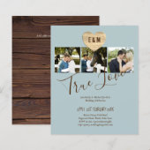 BUDGET Fotobruiloft nodigt aankondiging van opslag (Voorkant / Achterkant)