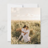 BUDGET Fotobruiloft Uitnodiging botanisch groen (Achterkant)