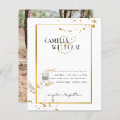 Budget Fotobruiloft Uitnodiging Opslagdatum QR-cod (Voorkant / Achterkant)