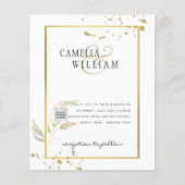 Budget Fotobruiloft Uitnodiging Opslagdatum QR-cod (Voorkant)