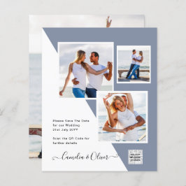 Budget Fotobruiloft Uitnodiging Opslagdatum QR-cod