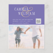 BUDGET Fotobruiloft Uitnodiging Opslagdatum QR-cod (Voorkant)