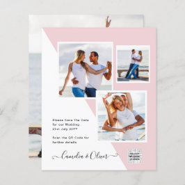 Budget Fotobruiloft Uitnodiging Opslagdatum QR-cod