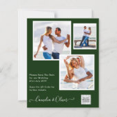 BUDGET Fotobruiloft Uitnodiging Opslagdatum QR-cod (Voorkant)