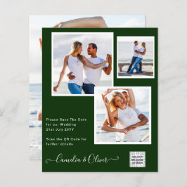 BUDGET Fotobruiloft Uitnodiging Opslagdatum QR-cod