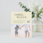 BUDGET Fotobruiloft Uitnodiging Opslagdatum QR-cod (Staand voorkant)