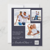 BUDGET Fotobruiloft Uitnodiging Opslagdatum QR-cod (Voorkant)