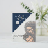 BUDGET Fotobruiloft Uitnodiging Opslagdatum QR-cod (Staand voorkant)