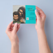 Budget Fotobruiloft Uitnodiging Opslagdatum QR-cod Flyer (Hand)