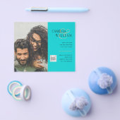 Budget Fotobruiloft Uitnodiging Opslagdatum QR-cod Flyer (Enkel)