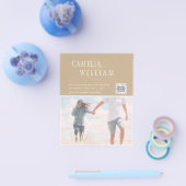 BUDGET Fotobruiloft Uitnodiging Opslagdatum QR-cod Flyer (Enkel)