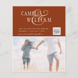 BUDGET Fotobruiloft Uitnodiging Opslagdatum QR-cod Flyer