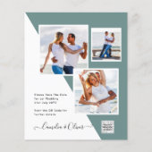 Budget Fotobruiloft Uitnodiging Opslagdatum QR-cod Flyer (Voorkant)