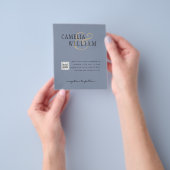 Budget Fotobruiloft Uitnodiging Opslagdatum QR-cod Flyer (Hand)