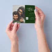 Budget Fotobruiloft Uitnodiging Opslagdatum QR-cod Flyer (Hand)