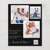 BUDGET Fotobruiloft Uitnodiging Opslagdatum QR-cod Flyer (Voorkant)