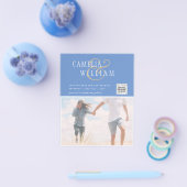 BUDGET Fotobruiloft Uitnodiging Opslagdatum QR-cod Flyer (Enkel)